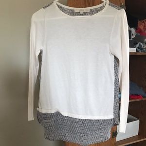 LOFT mixed media sweater